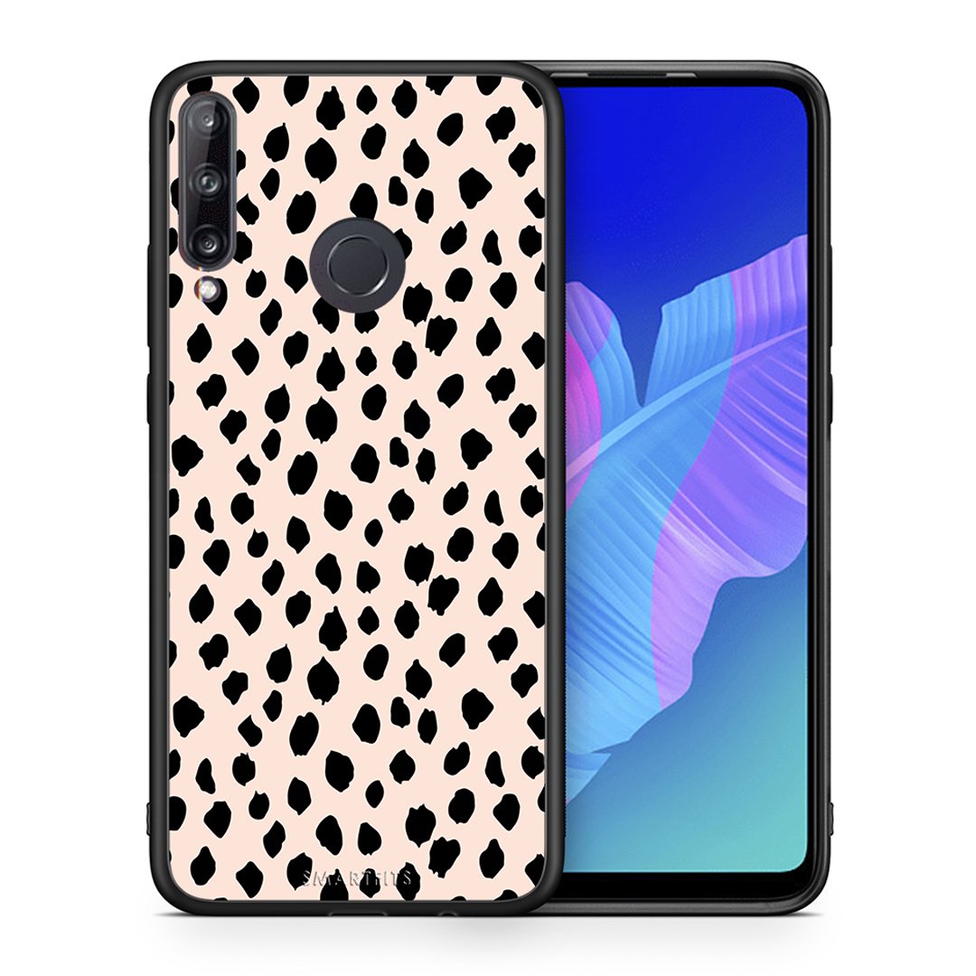 Θήκη Huawei P40 Lite E New Polka Dots από τη Smartfits με σχέδιο στο πίσω μέρος και μαύρο περίβλημα | Huawei P40 Lite E New Polka Dots case with colorful back and black bezels