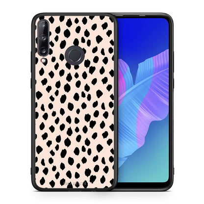 Θήκη Huawei P40 Lite E New Polka Dots από τη Smartfits με σχέδιο στο πίσω μέρος και μαύρο περίβλημα | Huawei P40 Lite E New Polka Dots case with colorful back and black bezels