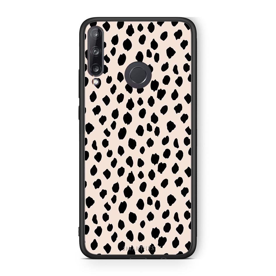 Huawei P40 Lite E New Polka Dots θήκη από τη Smartfits με σχέδιο στο πίσω μέρος και μαύρο περίβλημα | Smartphone case with colorful back and black bezels by Smartfits
