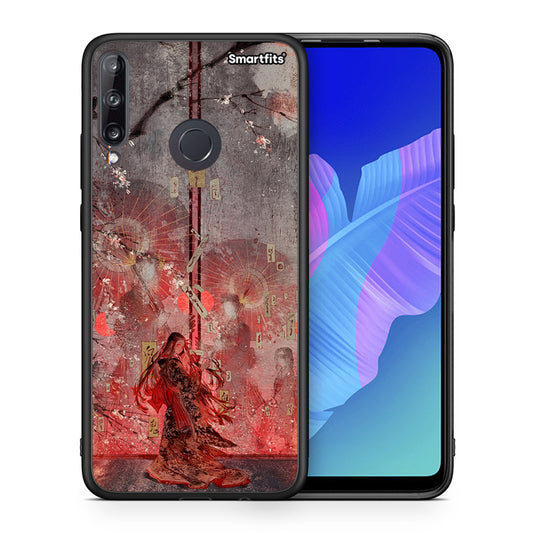 Θήκη Huawei P40 Lite E Nezuko Kamado από τη Smartfits με σχέδιο στο πίσω μέρος και μαύρο περίβλημα | Huawei P40 Lite E Nezuko Kamado case with colorful back and black bezels