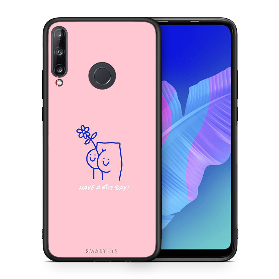 Θήκη Huawei P40 Lite E Nice Day από τη Smartfits με σχέδιο στο πίσω μέρος και μαύρο περίβλημα | Huawei P40 Lite E Nice Day case with colorful back and black bezels