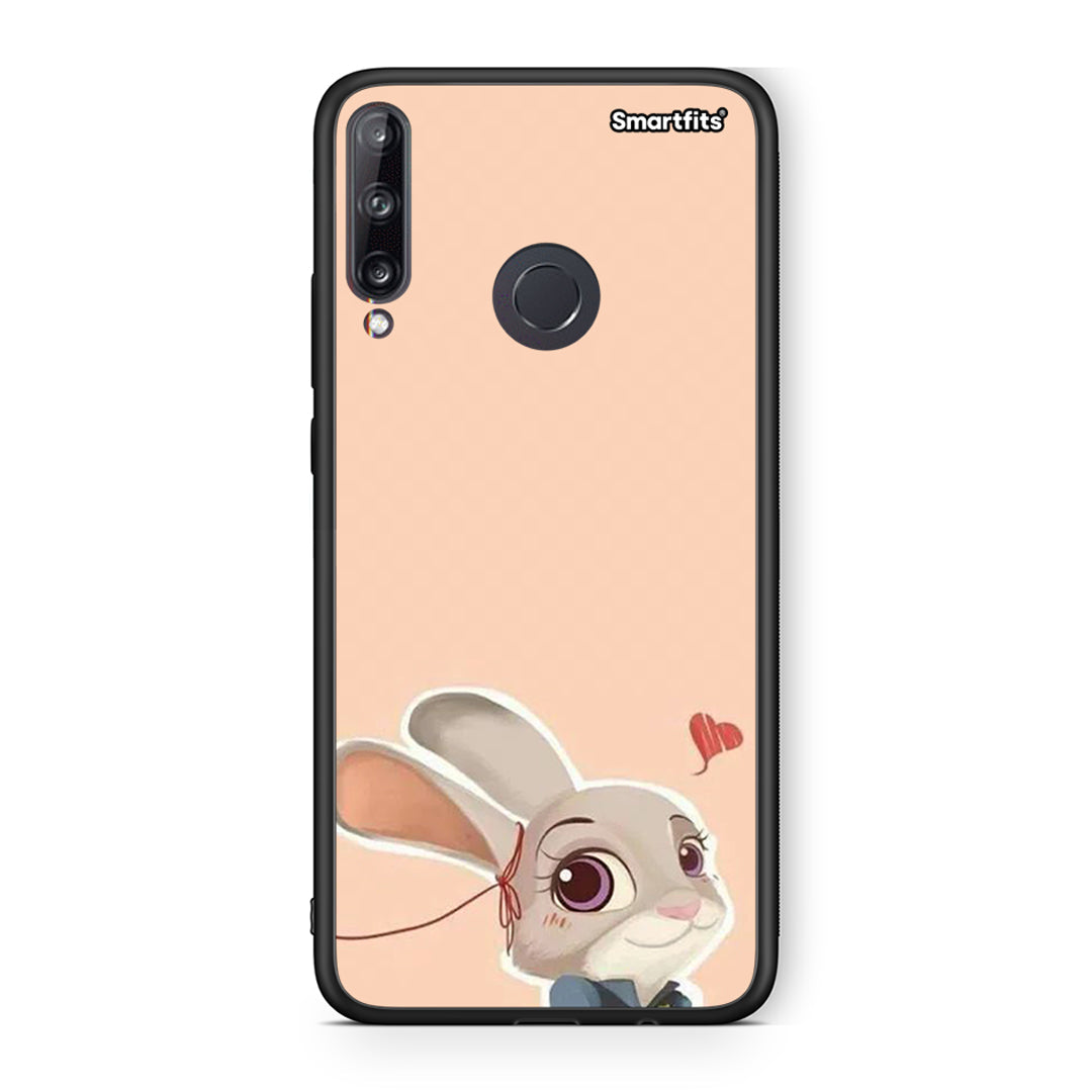Huawei P40 Lite E Nick Wilde And Judy Hopps Love 2 θήκη από τη Smartfits με σχέδιο στο πίσω μέρος και μαύρο περίβλημα | Smartphone case with colorful back and black bezels by Smartfits