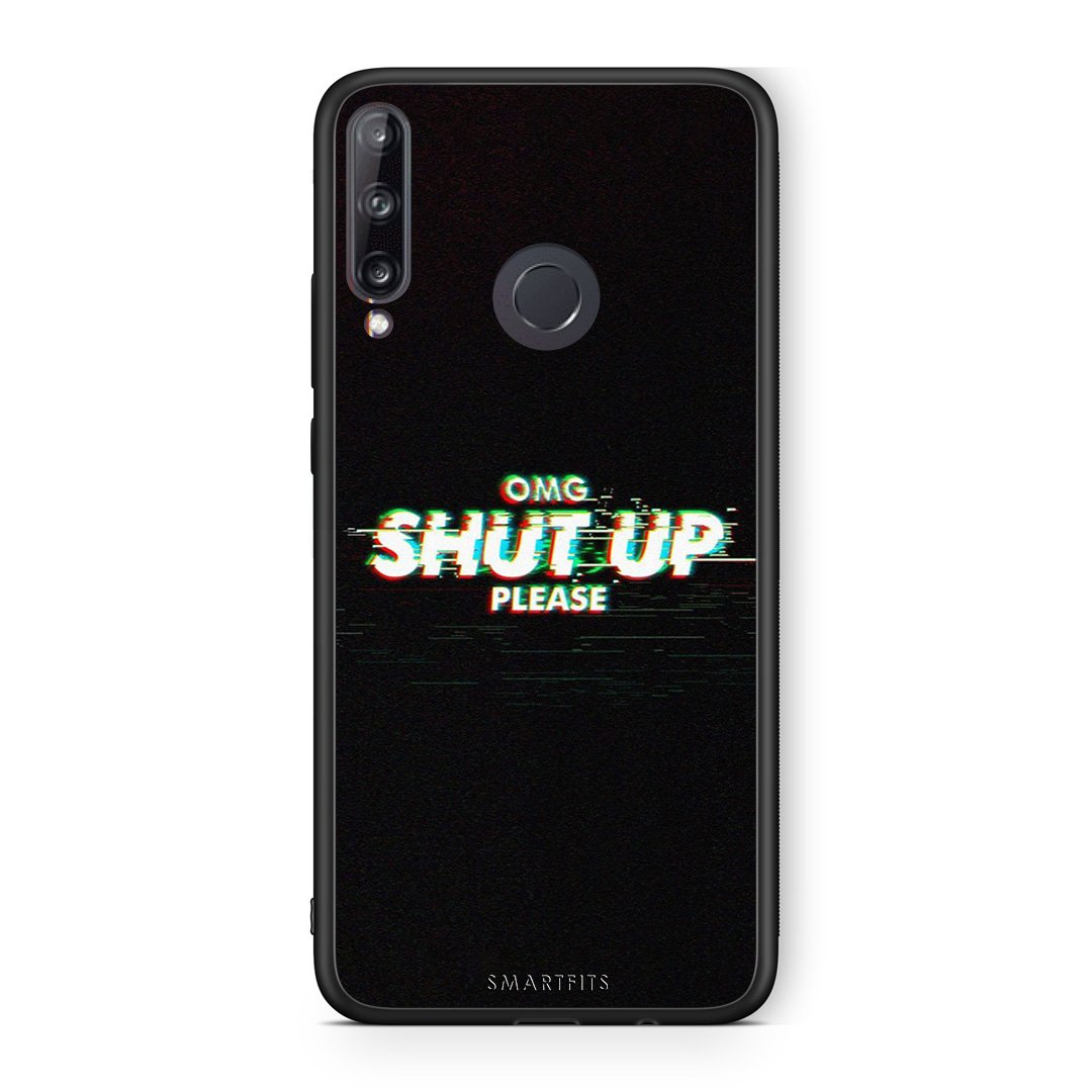 Huawei P40 Lite E OMG ShutUp θήκη από τη Smartfits με σχέδιο στο πίσω μέρος και μαύρο περίβλημα | Smartphone case with colorful back and black bezels by Smartfits