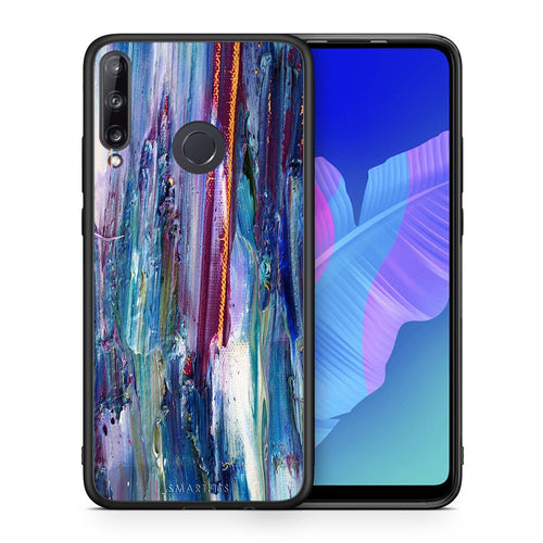 Θήκη Huawei P40 Lite E Winter Paint από τη Smartfits με σχέδιο στο πίσω μέρος και μαύρο περίβλημα | Huawei P40 Lite E Winter Paint case with colorful back and black bezels
