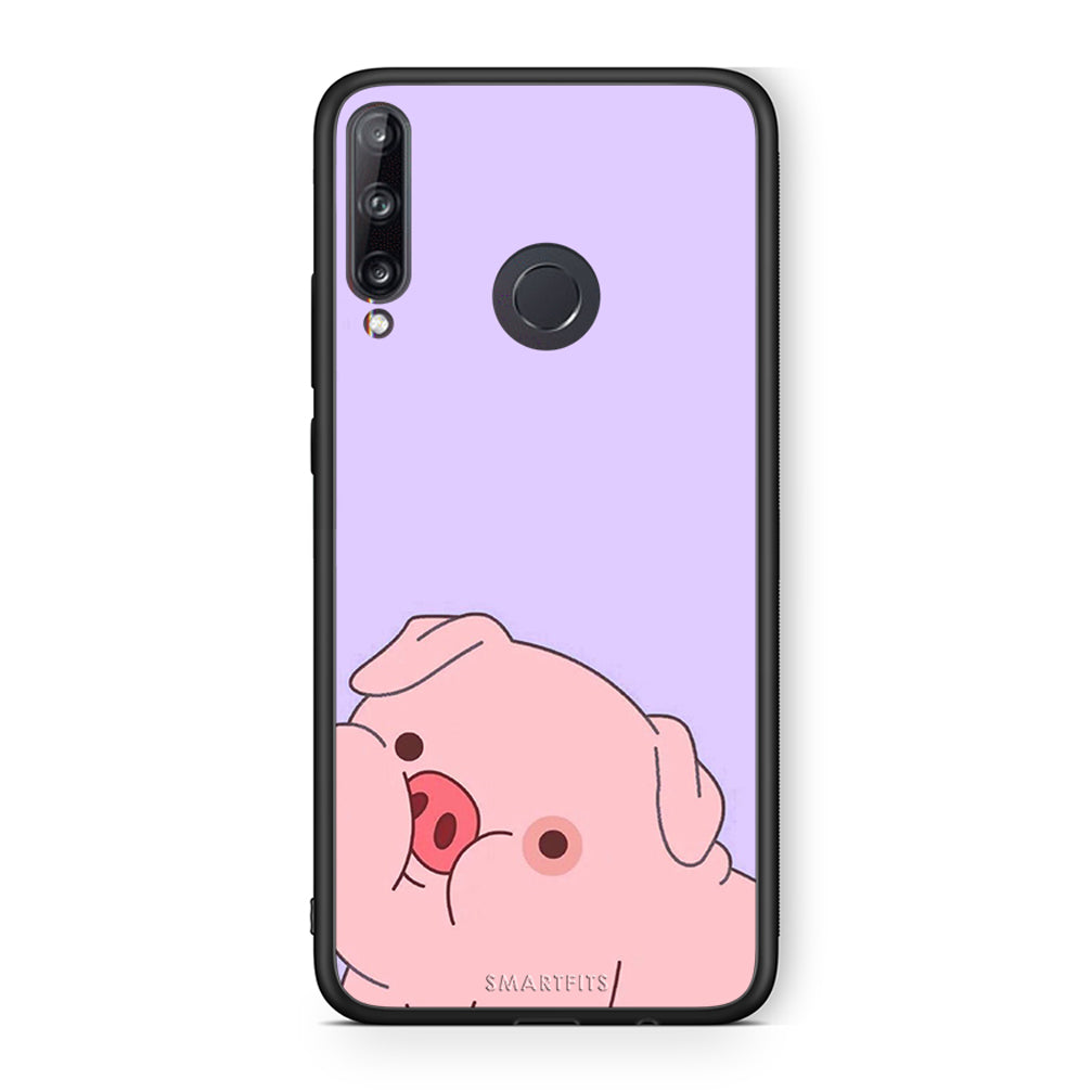 Huawei P40 Lite E Pig Love 2 Θήκη Αγίου Βαλεντίνου από τη Smartfits με σχέδιο στο πίσω μέρος και μαύρο περίβλημα | Smartphone case with colorful back and black bezels by Smartfits