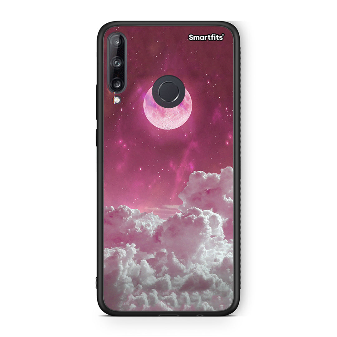 Huawei P40 Lite E Pink Moon Θήκη από τη Smartfits με σχέδιο στο πίσω μέρος και μαύρο περίβλημα | Smartphone case with colorful back and black bezels by Smartfits