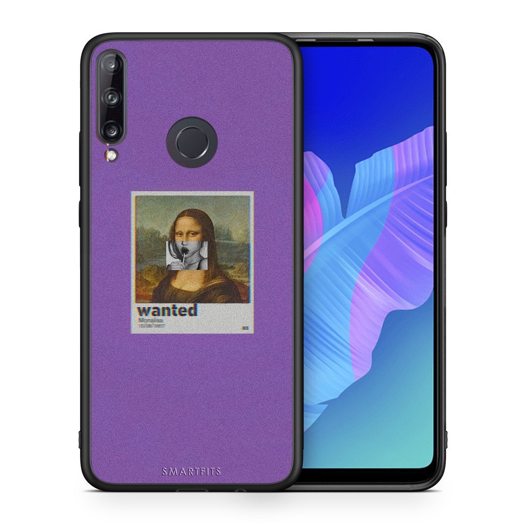 Θήκη Huawei P40 Lite E Monalisa Popart από τη Smartfits με σχέδιο στο πίσω μέρος και μαύρο περίβλημα | Huawei P40 Lite E Monalisa Popart case with colorful back and black bezels