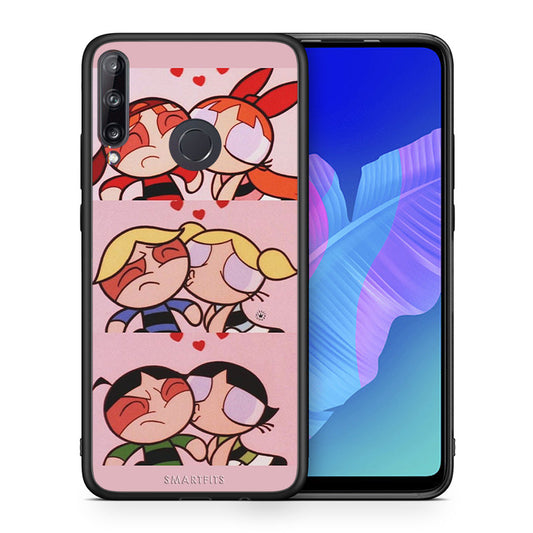 Θήκη Αγίου Βαλεντίνου Huawei P40 Lite E Puff Love από τη Smartfits με σχέδιο στο πίσω μέρος και μαύρο περίβλημα | Huawei P40 Lite E Puff Love case with colorful back and black bezels
