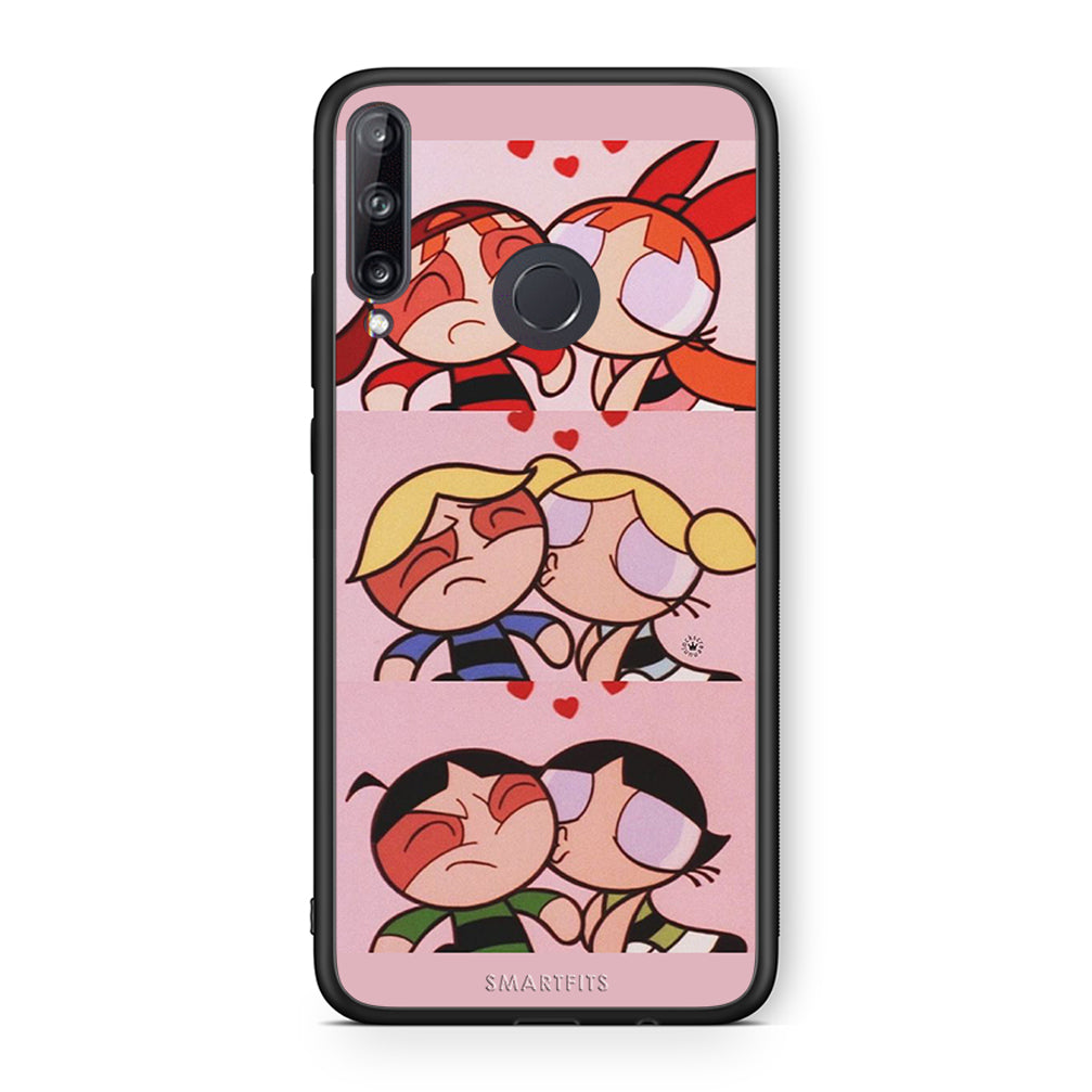 Huawei P40 Lite E Puff Love Θήκη Αγίου Βαλεντίνου από τη Smartfits με σχέδιο στο πίσω μέρος και μαύρο περίβλημα | Smartphone case with colorful back and black bezels by Smartfits