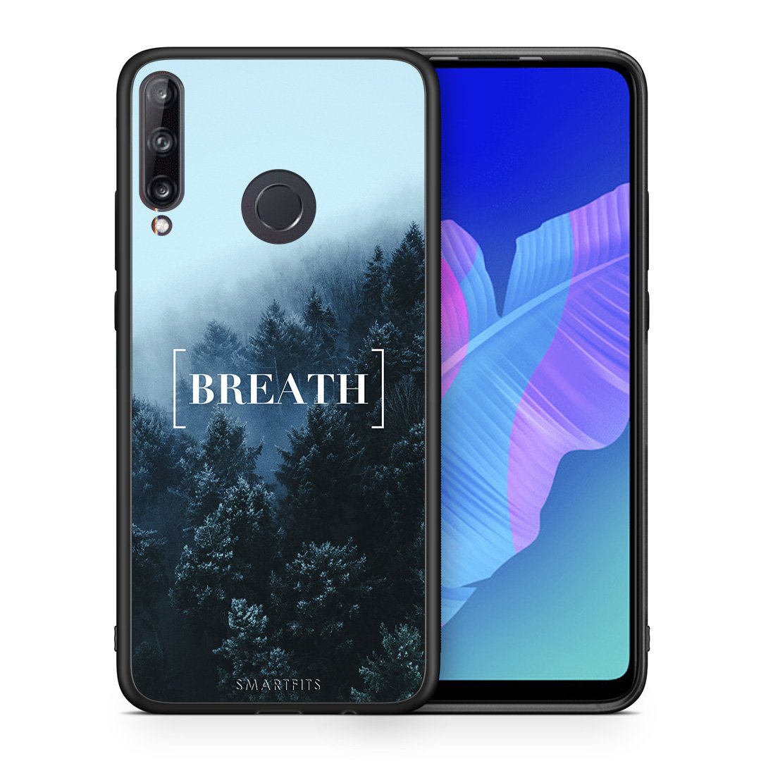 Θήκη Huawei P40 Lite E Breath Quote από τη Smartfits με σχέδιο στο πίσω μέρος και μαύρο περίβλημα | Huawei P40 Lite E Breath Quote case with colorful back and black bezels