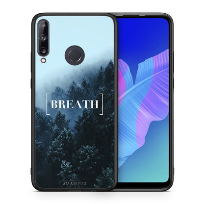 Θήκη Huawei P40 Lite E Breath Quote από τη Smartfits με σχέδιο στο πίσω μέρος και μαύρο περίβλημα | Huawei P40 Lite E Breath Quote case with colorful back and black bezels