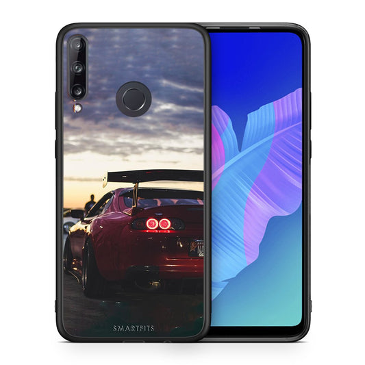 Θήκη Huawei P40 Lite E Racing Supra από τη Smartfits με σχέδιο στο πίσω μέρος και μαύρο περίβλημα | Huawei P40 Lite E Racing Supra case with colorful back and black bezels