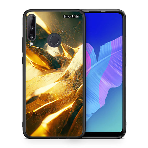 Θήκη Huawei P40 Lite E Real Gold από τη Smartfits με σχέδιο στο πίσω μέρος και μαύρο περίβλημα | Huawei P40 Lite E Real Gold case with colorful back and black bezels