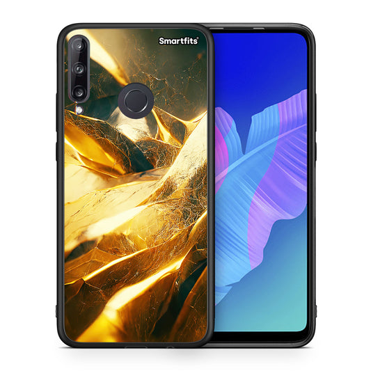 Θήκη Huawei P40 Lite E Real Gold από τη Smartfits με σχέδιο στο πίσω μέρος και μαύρο περίβλημα | Huawei P40 Lite E Real Gold case with colorful back and black bezels