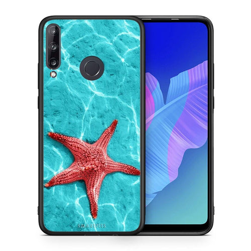 Θήκη Huawei P40 Lite E Red Starfish από τη Smartfits με σχέδιο στο πίσω μέρος και μαύρο περίβλημα | Huawei P40 Lite E Red Starfish case with colorful back and black bezels