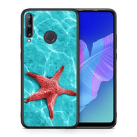 Thumbnail for Θήκη Huawei P40 Lite E Red Starfish από τη Smartfits με σχέδιο στο πίσω μέρος και μαύρο περίβλημα | Huawei P40 Lite E Red Starfish case with colorful back and black bezels