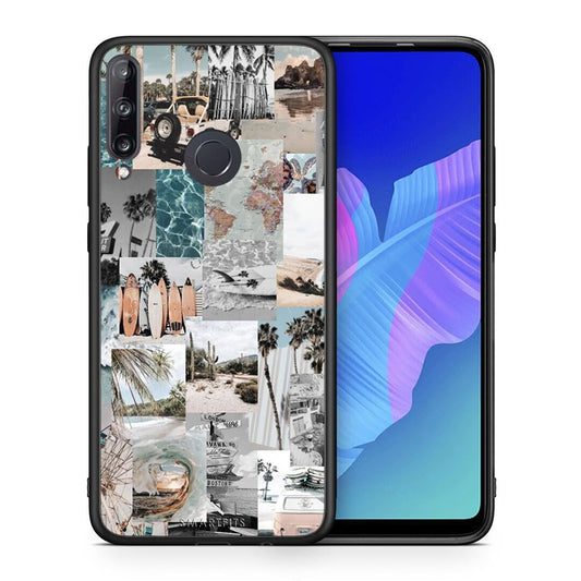 Θήκη Huawei P40 Lite E Retro Beach Life από τη Smartfits με σχέδιο στο πίσω μέρος και μαύρο περίβλημα | Huawei P40 Lite E Retro Beach Life case with colorful back and black bezels