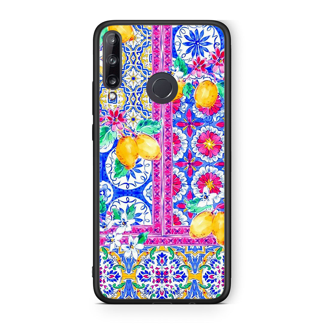 Huawei P40 Lite E Retro Spring θήκη από τη Smartfits με σχέδιο στο πίσω μέρος και μαύρο περίβλημα | Smartphone case with colorful back and black bezels by Smartfits
