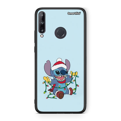 Huawei P40 Lite E Santa Stich θήκη από τη Smartfits με σχέδιο στο πίσω μέρος και μαύρο περίβλημα | Smartphone case with colorful back and black bezels by Smartfits
