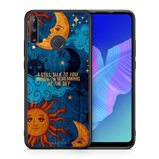 Θήκη Huawei P40 Lite E Screaming Sky από τη Smartfits με σχέδιο στο πίσω μέρος και μαύρο περίβλημα | Huawei P40 Lite E Screaming Sky case with colorful back and black bezels