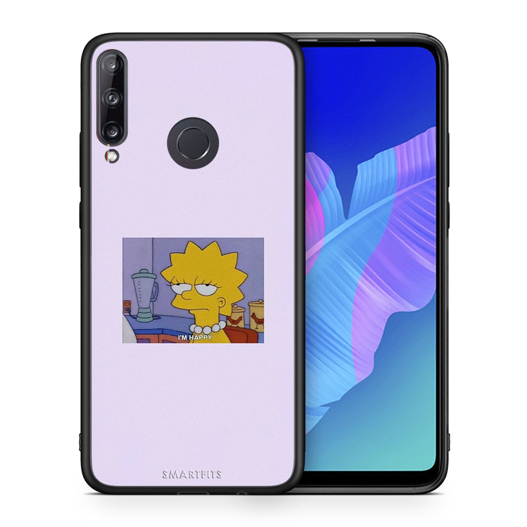 Θήκη Huawei P40 Lite E So Happy από τη Smartfits με σχέδιο στο πίσω μέρος και μαύρο περίβλημα | Huawei P40 Lite E So Happy case with colorful back and black bezels