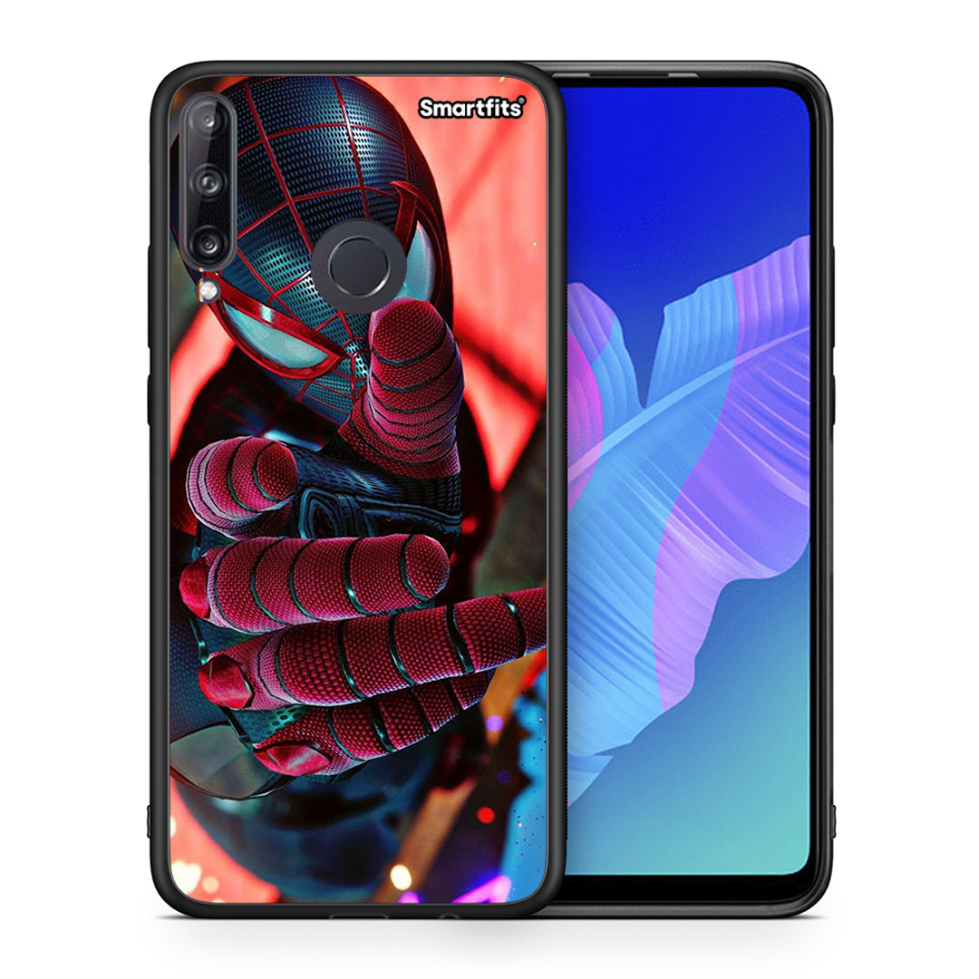 Θήκη Huawei P40 Lite E Spider Hand από τη Smartfits με σχέδιο στο πίσω μέρος και μαύρο περίβλημα | Huawei P40 Lite E Spider Hand case with colorful back and black bezels