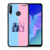 Thumbnail for Θήκη Huawei P40 Lite E Stitch And Angel από τη Smartfits με σχέδιο στο πίσω μέρος και μαύρο περίβλημα | Huawei P40 Lite E Stitch And Angel case with colorful back and black bezels