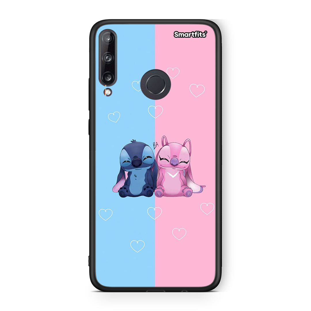 Huawei P40 Lite E Stitch And Angel θήκη από τη Smartfits με σχέδιο στο πίσω μέρος και μαύρο περίβλημα | Smartphone case with colorful back and black bezels by Smartfits