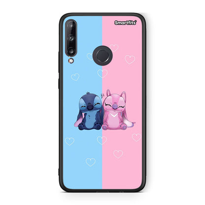 Huawei P40 Lite E Stitch And Angel θήκη από τη Smartfits με σχέδιο στο πίσω μέρος και μαύρο περίβλημα | Smartphone case with colorful back and black bezels by Smartfits