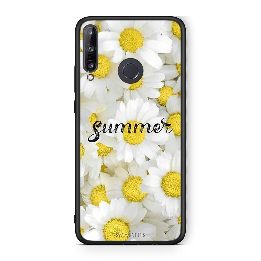 Huawei P40 Lite E Summer Daisies Θήκη από τη Smartfits με σχέδιο στο πίσω μέρος και μαύρο περίβλημα | Smartphone case with colorful back and black bezels by Smartfits