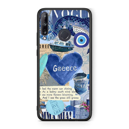 Huawei P40 Lite E Summer In Greece Θήκη από τη Smartfits με σχέδιο στο πίσω μέρος και μαύρο περίβλημα | Smartphone case with colorful back and black bezels by Smartfits
