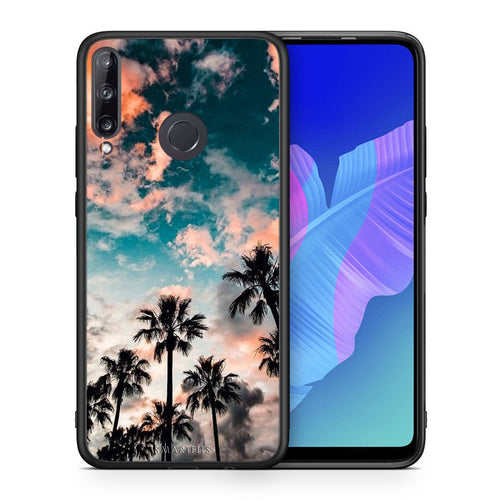 Θήκη Huawei P40 Lite E Sky Summer από τη Smartfits με σχέδιο στο πίσω μέρος και μαύρο περίβλημα | Huawei P40 Lite E Sky Summer case with colorful back and black bezels