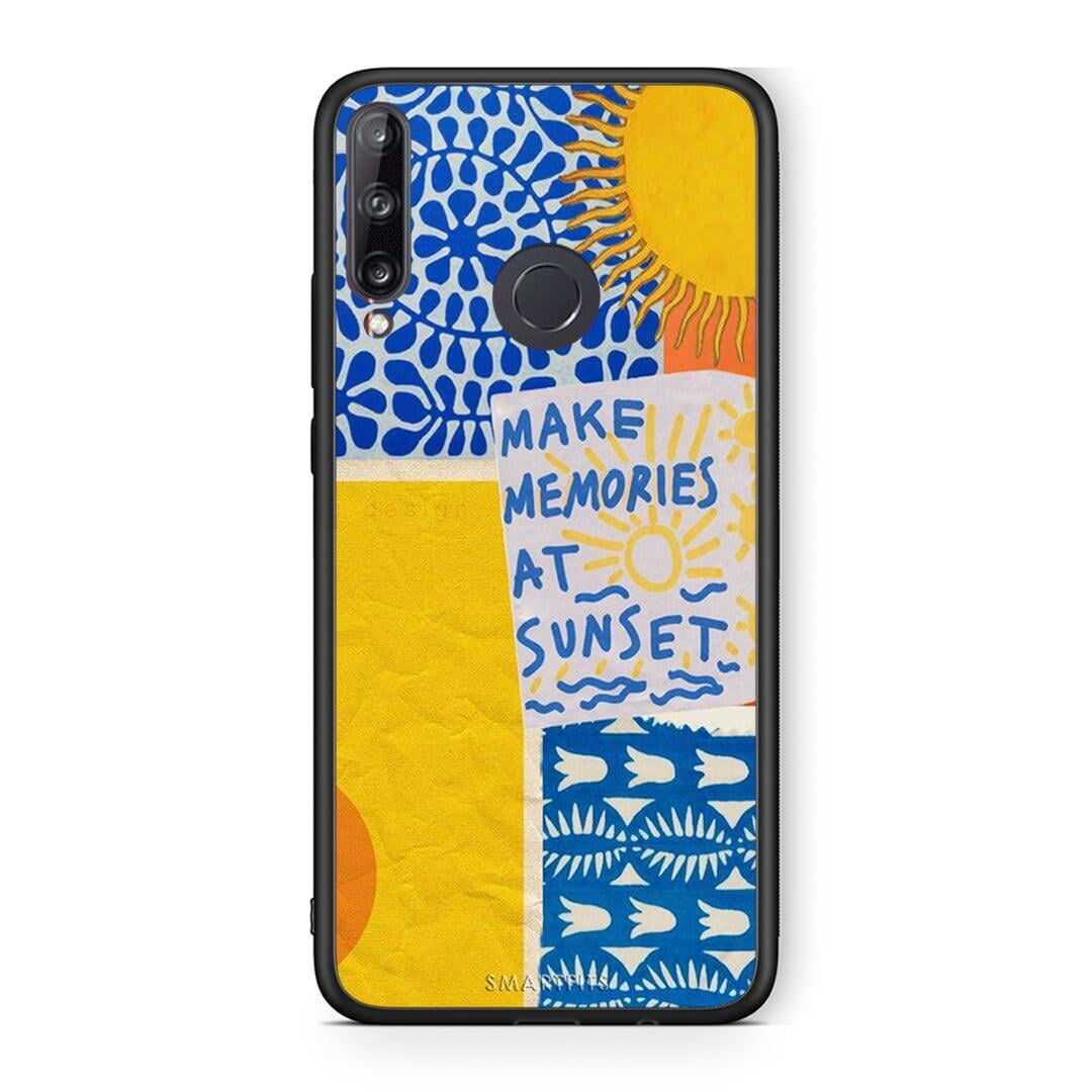 Huawei P40 Lite E Sunset Memories Θήκη από τη Smartfits με σχέδιο στο πίσω μέρος και μαύρο περίβλημα | Smartphone case with colorful back and black bezels by Smartfits