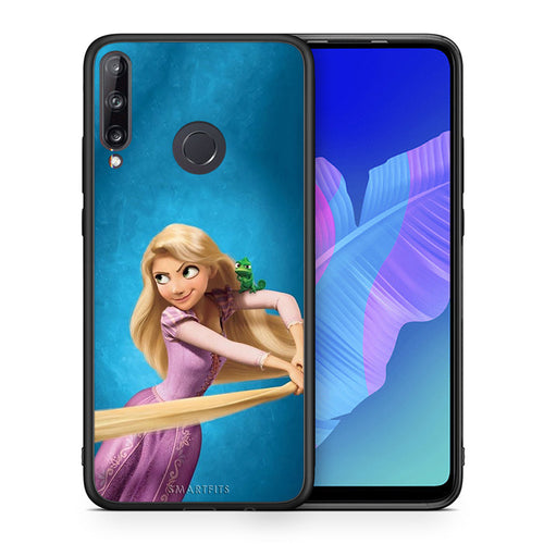 Θήκη Αγίου Βαλεντίνου Huawei P40 Lite E Tangled 2 από τη Smartfits με σχέδιο στο πίσω μέρος και μαύρο περίβλημα | Huawei P40 Lite E Tangled 2 case with colorful back and black bezels