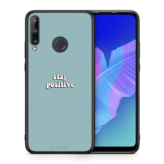 Θήκη Huawei P40 Lite E Positive Text από τη Smartfits με σχέδιο στο πίσω μέρος και μαύρο περίβλημα | Huawei P40 Lite E Positive Text case with colorful back and black bezels