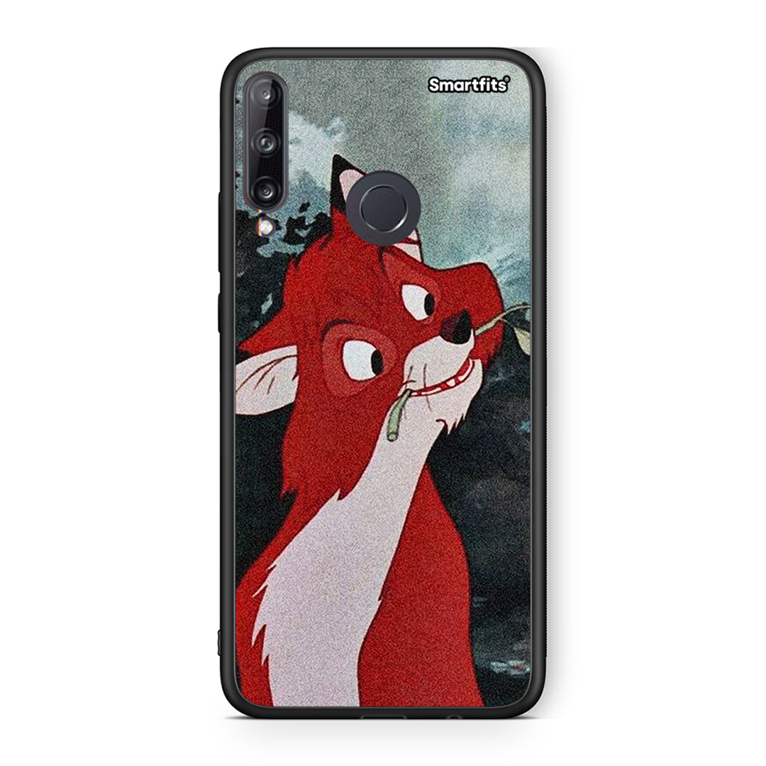 Huawei P40 Lite E Tod And Vixey Love 1 θήκη από τη Smartfits με σχέδιο στο πίσω μέρος και μαύρο περίβλημα | Smartphone case with colorful back and black bezels by Smartfits