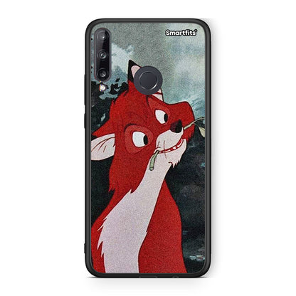 Huawei P40 Lite E Tod And Vixey Love 1 θήκη από τη Smartfits με σχέδιο στο πίσω μέρος και μαύρο περίβλημα | Smartphone case with colorful back and black bezels by Smartfits