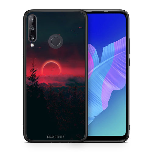 Θήκη Huawei P40 Lite E Sunset Tropic από τη Smartfits με σχέδιο στο πίσω μέρος και μαύρο περίβλημα | Huawei P40 Lite E Sunset Tropic case with colorful back and black bezels