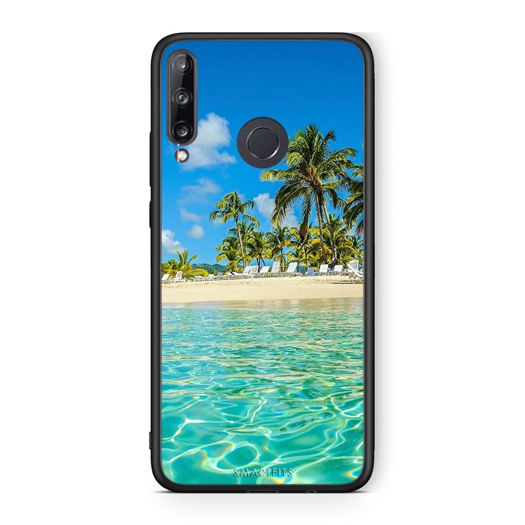 Huawei P40 Lite E Tropical Vibes Θήκη από τη Smartfits με σχέδιο στο πίσω μέρος και μαύρο περίβλημα | Smartphone case with colorful back and black bezels by Smartfits