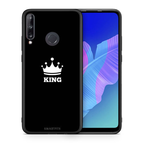 Θήκη Huawei P40 Lite E King Valentine από τη Smartfits με σχέδιο στο πίσω μέρος και μαύρο περίβλημα | Huawei P40 Lite E King Valentine case with colorful back and black bezels