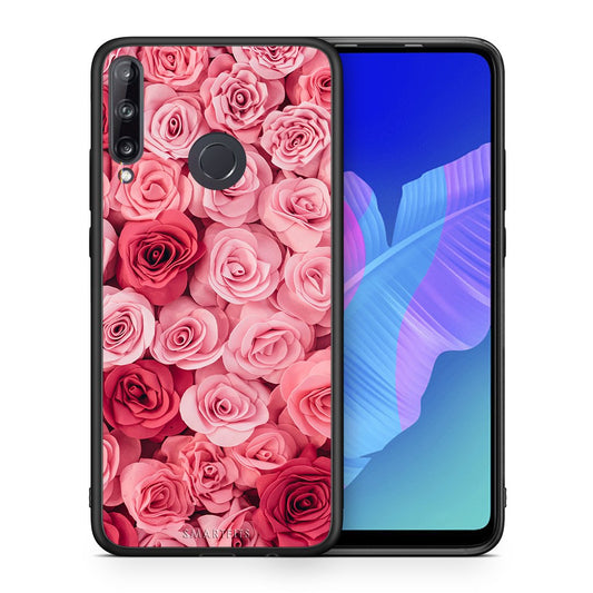 Θήκη Huawei P40 Lite E RoseGarden Valentine από τη Smartfits με σχέδιο στο πίσω μέρος και μαύρο περίβλημα | Huawei P40 Lite E RoseGarden Valentine case with colorful back and black bezels