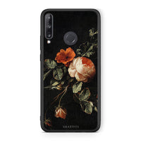 Thumbnail for Huawei P40 Lite E Vintage Roses θήκη από τη Smartfits με σχέδιο στο πίσω μέρος και μαύρο περίβλημα | Smartphone case with colorful back and black bezels by Smartfits