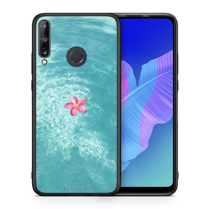 Θήκη Huawei P40 Lite E Water Flower από τη Smartfits με σχέδιο στο πίσω μέρος και μαύρο περίβλημα | Huawei P40 Lite E Water Flower case with colorful back and black bezels