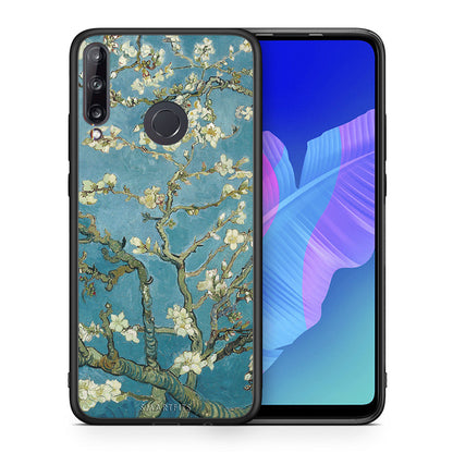 Θήκη Huawei P40 Lite E White Blossoms από τη Smartfits με σχέδιο στο πίσω μέρος και μαύρο περίβλημα | Huawei P40 Lite E White Blossoms case with colorful back and black bezels
