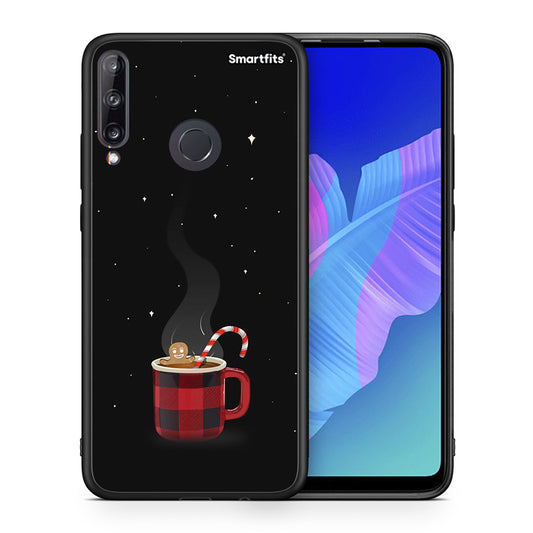 Θήκη Huawei P40 Lite E Xmas Bathing από τη Smartfits με σχέδιο στο πίσω μέρος και μαύρο περίβλημα | Huawei P40 Lite E Xmas Bathing case with colorful back and black bezels