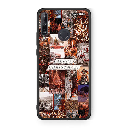 Huawei P40 Lite E Xmas Collage θήκη από τη Smartfits με σχέδιο στο πίσω μέρος και μαύρο περίβλημα | Smartphone case with colorful back and black bezels by Smartfits