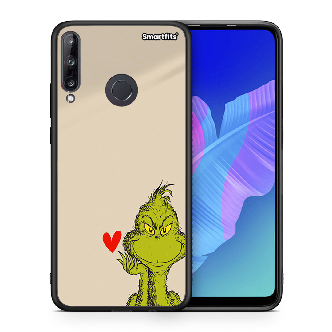 Θήκη Huawei P40 Lite E Xmas Grinch από τη Smartfits με σχέδιο στο πίσω μέρος και μαύρο περίβλημα | Huawei P40 Lite E Xmas Grinch case with colorful back and black bezels