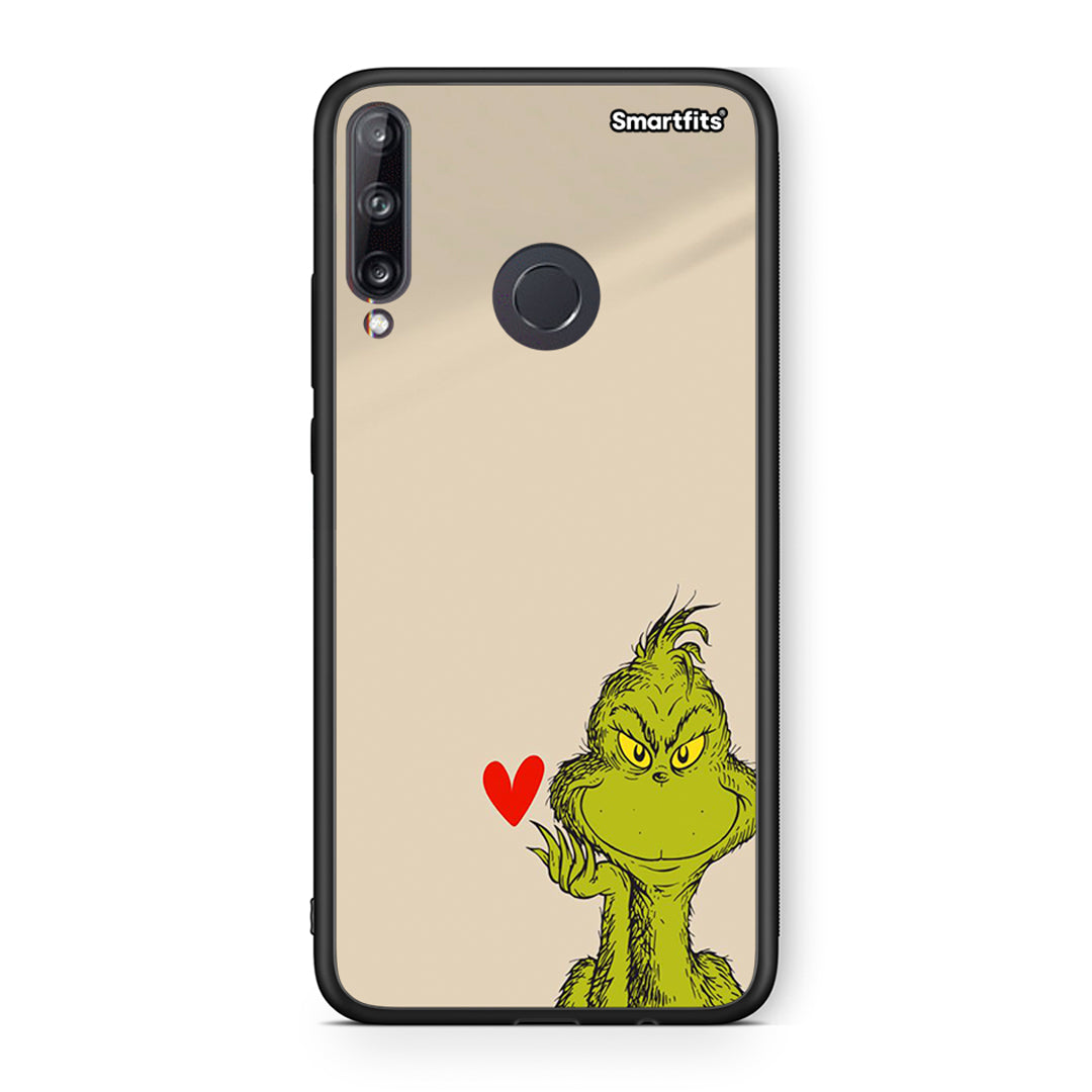Huawei P40 Lite E Xmas Grinch θήκη από τη Smartfits με σχέδιο στο πίσω μέρος και μαύρο περίβλημα | Smartphone case with colorful back and black bezels by Smartfits