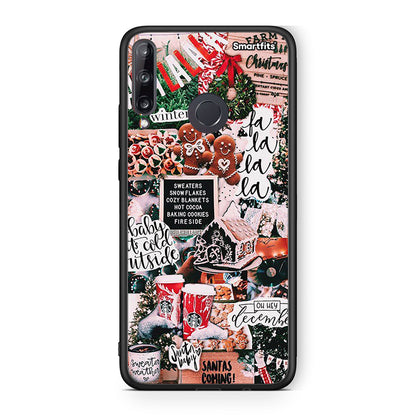 Huawei P40 Lite E Xmas Habbits θήκη από τη Smartfits με σχέδιο στο πίσω μέρος και μαύρο περίβλημα | Smartphone case with colorful back and black bezels by Smartfits