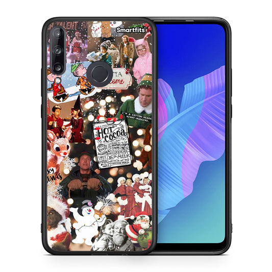 Θήκη Huawei P40 Lite E Xmas Movies από τη Smartfits με σχέδιο στο πίσω μέρος και μαύρο περίβλημα | Huawei P40 Lite E Xmas Movies case with colorful back and black bezels